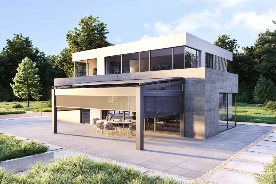 Exterior retractable screens