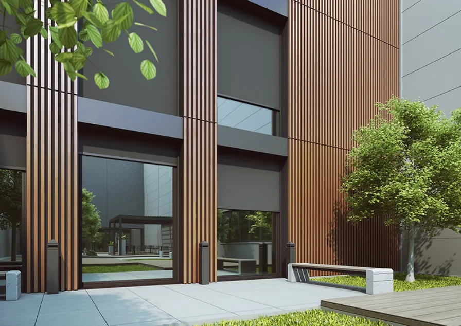 Toiles solaires sur des bureaux