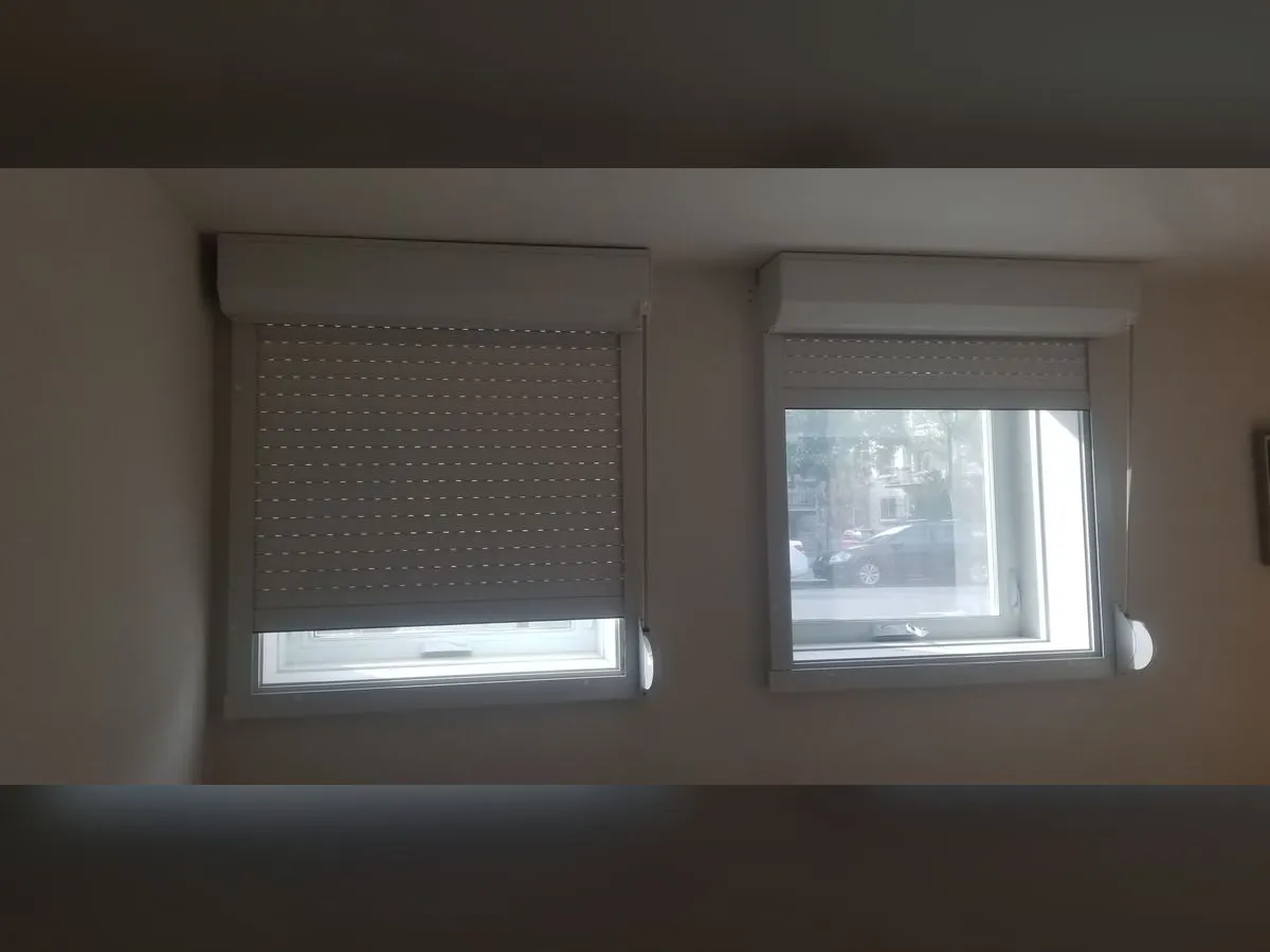 One shutter open, one closed